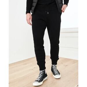New Quince Men's Black Mongolian Cashmere Jogger Sweatpants 2.0 Large